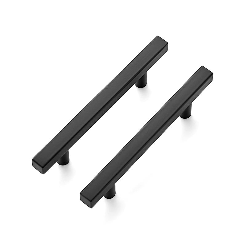 Ravinte 3 Pack 6'' Square Cabinet Pulls Matte Black Stainless Steel Kitchen Drawer Pulls Cabinet Handles 6?ength  3-3/4Hole Center - Image 1